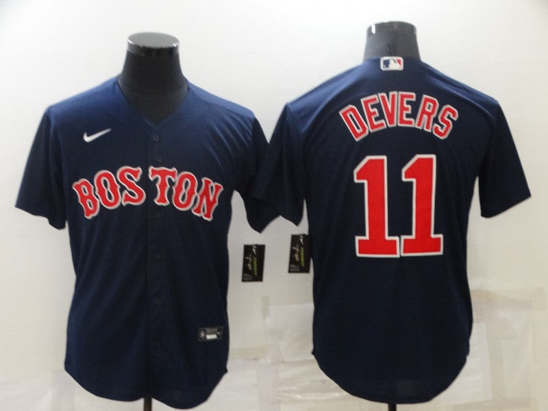 Men's Boston Red Sox Rafael Devers #11 Navy Replica Baseball Jersey1 baseball jersey product view 1