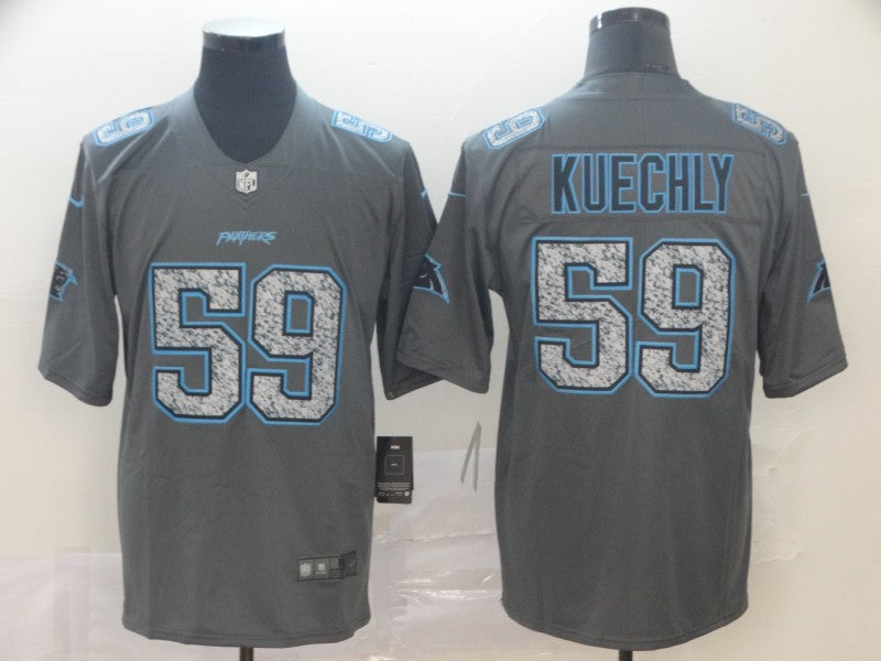 Men's Carolina Panthers Luke Kuechly #59 Gray Game Jersey1 football jersey product view 1