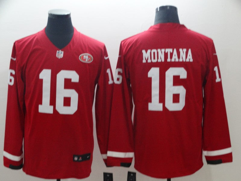 Men's San Francisco 49ers Joe Montana #16 Red Alternate Game Jersey1 football jersey product view 1