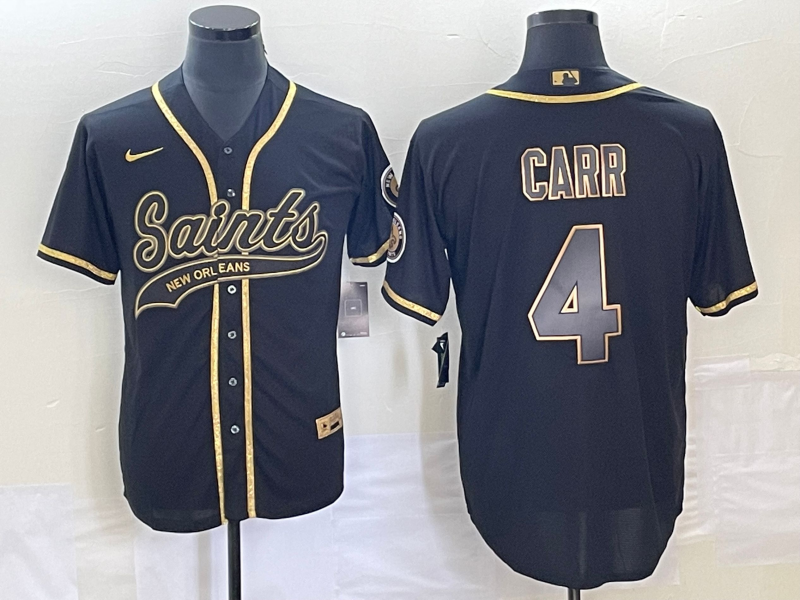 Men's New Orleans Saints Derek Carr #4 Black Player Jersey1 Joint Edition football jersey product view 1