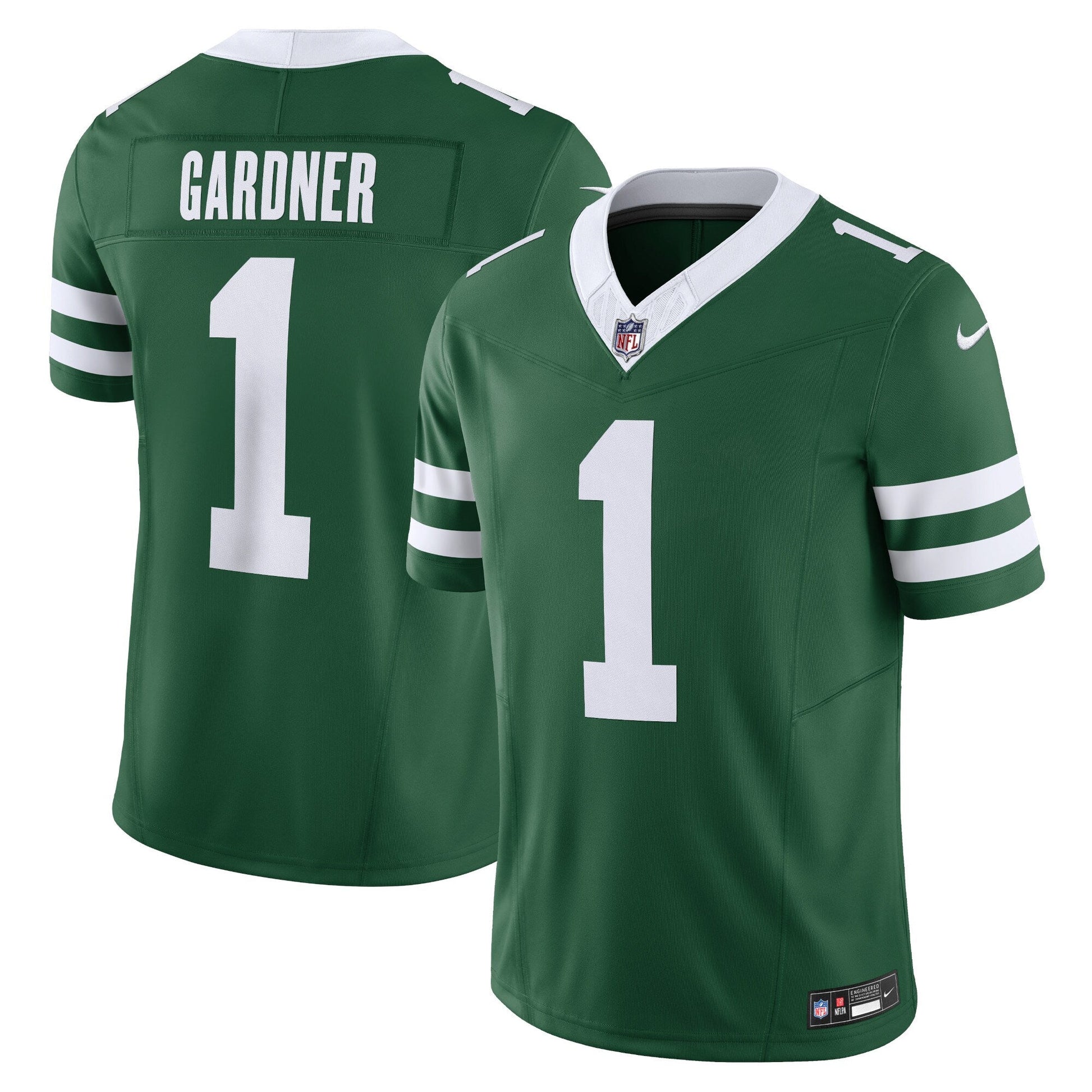Ahmad Sauce Gardner New York Jets Nike Vapor F.U.S.E. Limited Jersey - Legacy Green football jersey product view 1