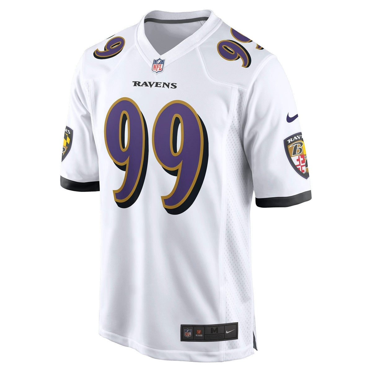 Odafe Oweh Baltimore Ravens Nike Game Jersey - White football jersey product view 2