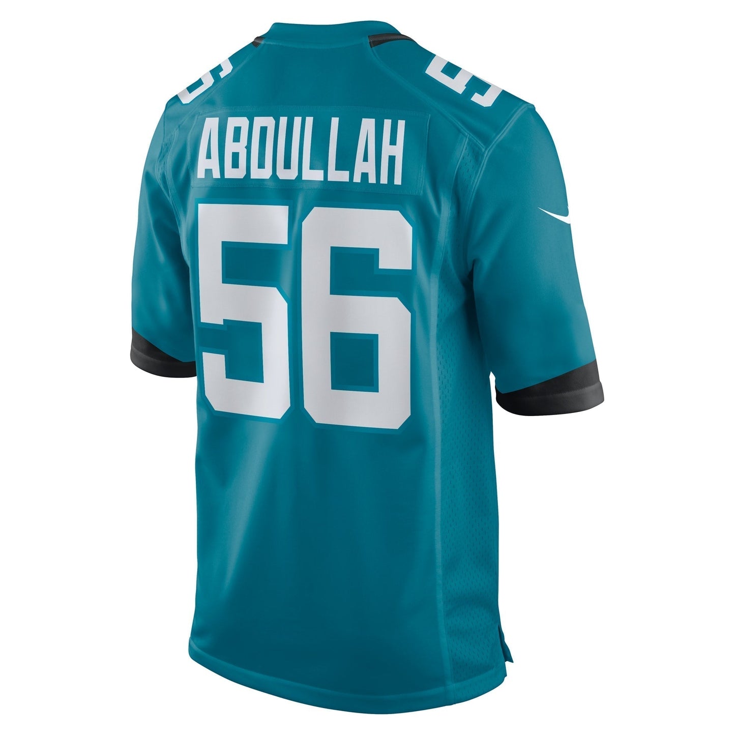 Yasir Abdullah Jacksonville Jaguars Nike Team Game Jersey - Teal football jersey product view 3