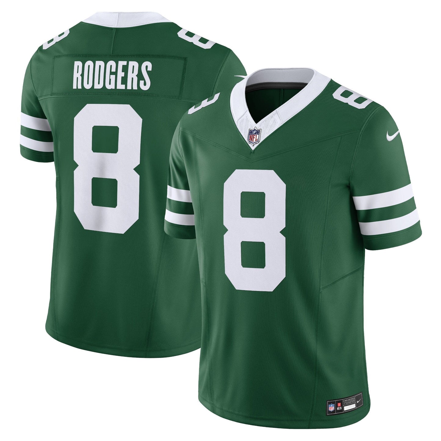 Aaron Rodgers New York Jets Nike Vapor F.U.S.E. Limited Jersey - Legacy Green football jersey product view 1