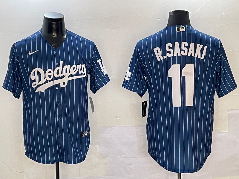 Men's Los Angeles Dodgers Roki Sasaki #11 Royal Game Player Jersey1 baseball jersey product view 1