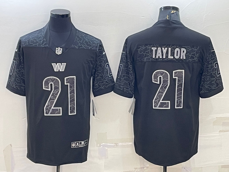 Men's Washington Commanders Sean Taylor #21 Black Retired Player RFLCTV Limited Jersey1 football jersey product view 1