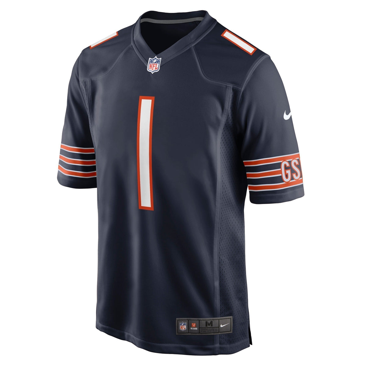 Number 1 Dad Chicago Bears Nike Game Jersey - Navy football jersey product view 2