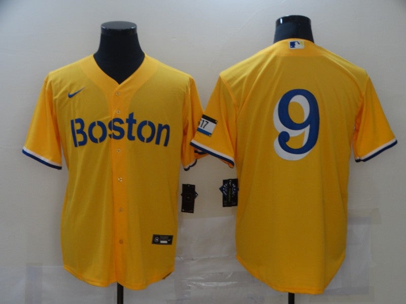 Men's Boston Red Sox Ted Williams #9 Gold City Connect Replica Player Jersey1 baseball jersey product view 1