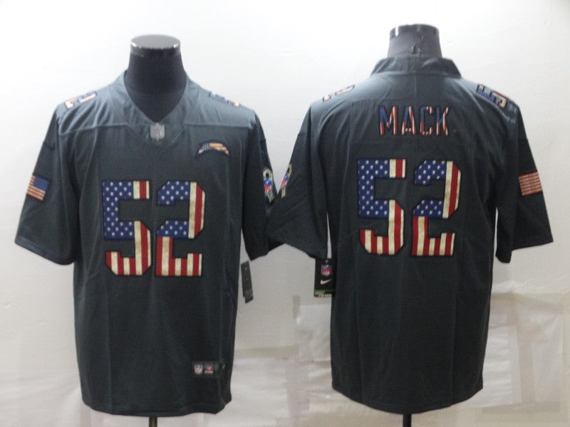 Men's Los Angeles Chargers Khalil Mack #52 Black Game Player Jersey1 football jersey product view 1