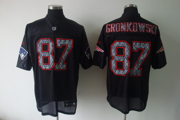 Men's New England Patriots Rob Gronkowski #87 Black Player Jersey1 football jersey product view 1