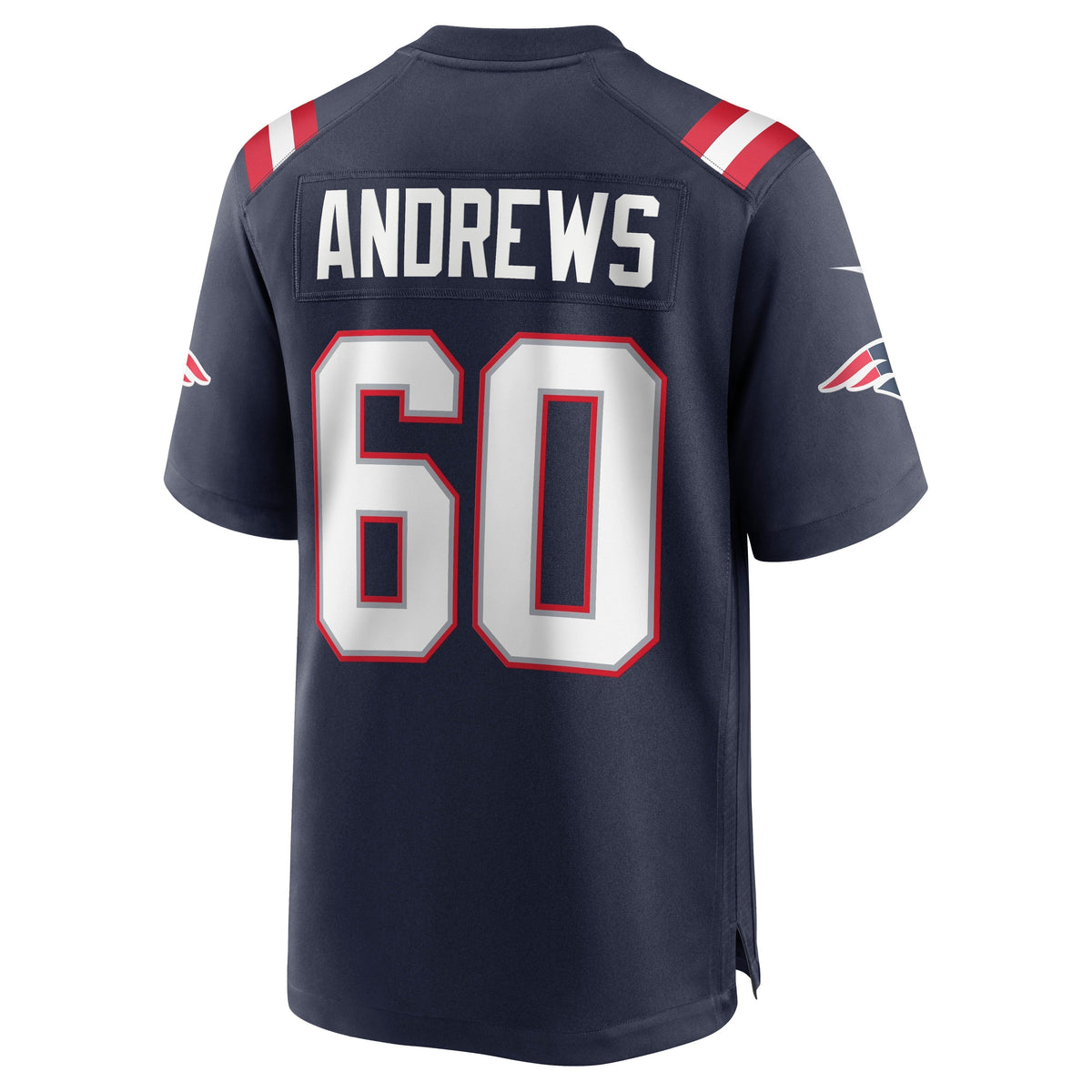 David Andrews New England Patriots Nike Game Jersey - Navy football jersey product view 3