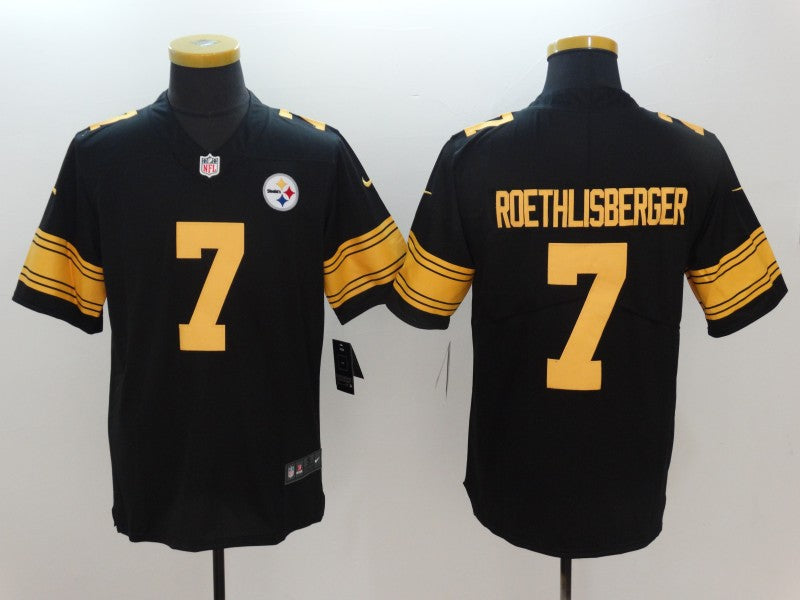 Men's Pittsburgh Steelers Ben Roethlisberger #7 Black Alternate Legend Jersey1 football jersey product view 1