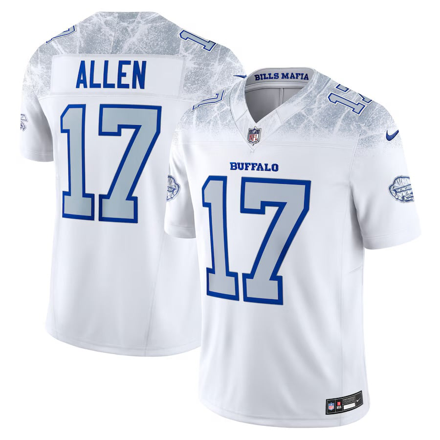 Josh Allen Buffalo Bills 2025 Rivalries Collection Jersey - White football jersey product view 1