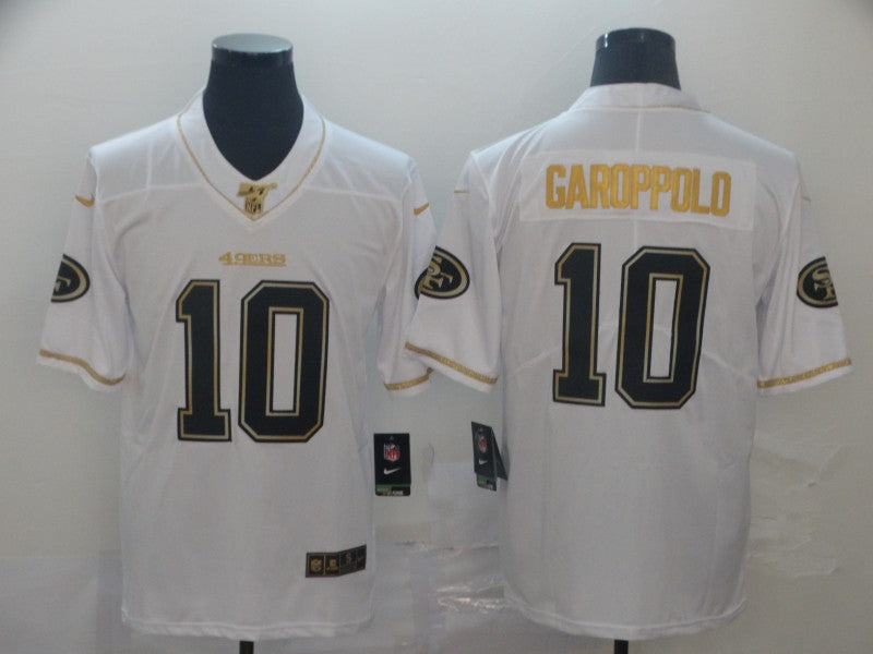 Men's San Francisco 49ers Jimmy Garoppolo #10 White Player Game Jersey1 football jersey product view 1