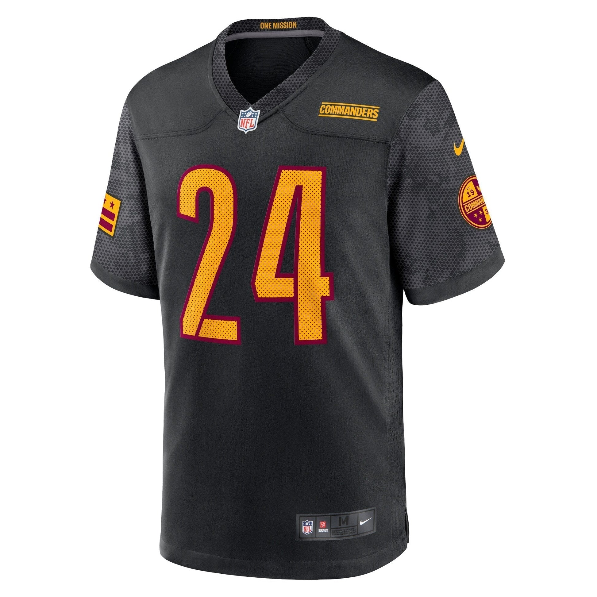 Antonio Gibson Washington Commanders Nike Alternate Game Jersey - Black football jersey product view 2