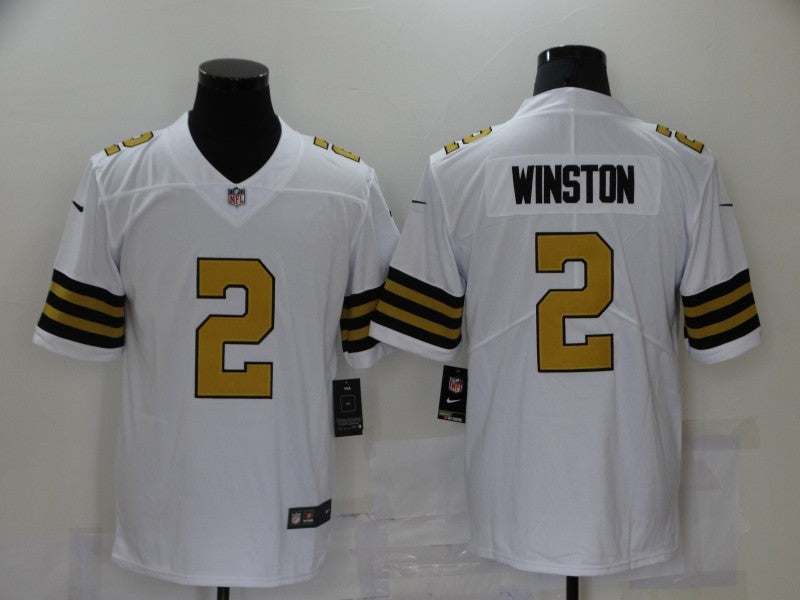 Men's New Orleans Saints Jameis Winston #2 White Alternate Game Jersey1 football jersey product view 1