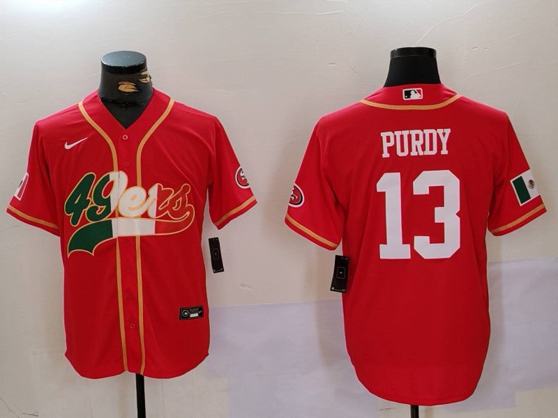 Men's San Francisco 49ers Brock Purdy #13 Scarlet Game Jersey1 football jersey product view 1