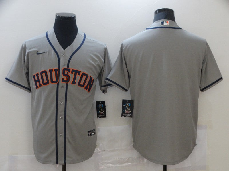Men's Houston Astros Gray Road Replica Player Blank Jersey baseball jersey product view 1