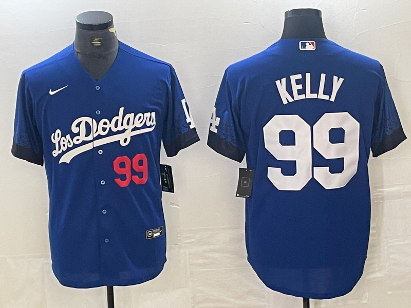 Men's Los Angeles Dodgers Joe Kelly #99 Blue Game Jersey baseball jersey product view 1