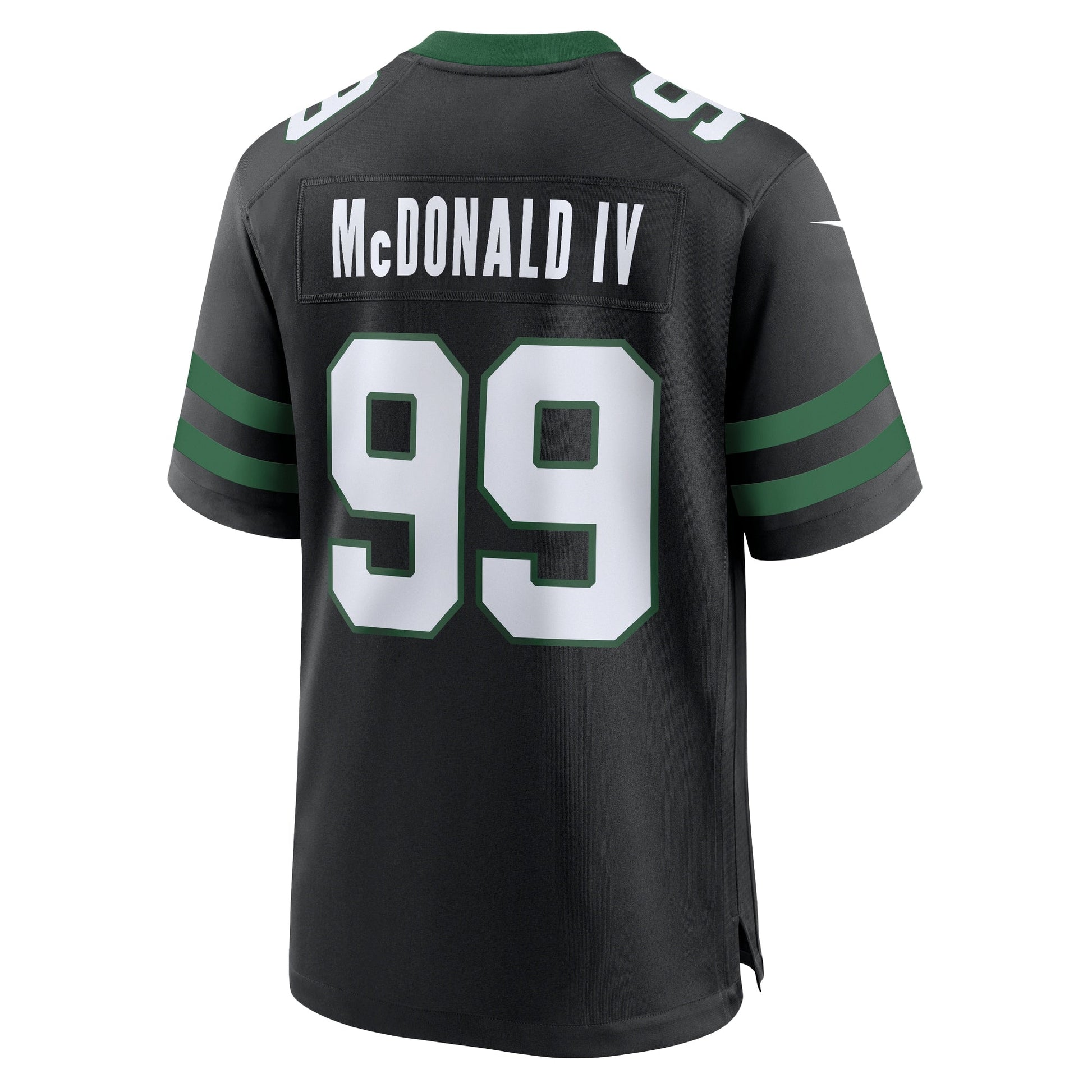Will McDonald IV New York Jets Nike Alternate Game Jersey - Legacy Black football jersey product view 3