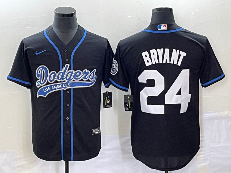 Men's Los Angeles Dodgers Kobe Bryant #24 Black Player Jersey1 Joint Edition basketball jersey product view 1