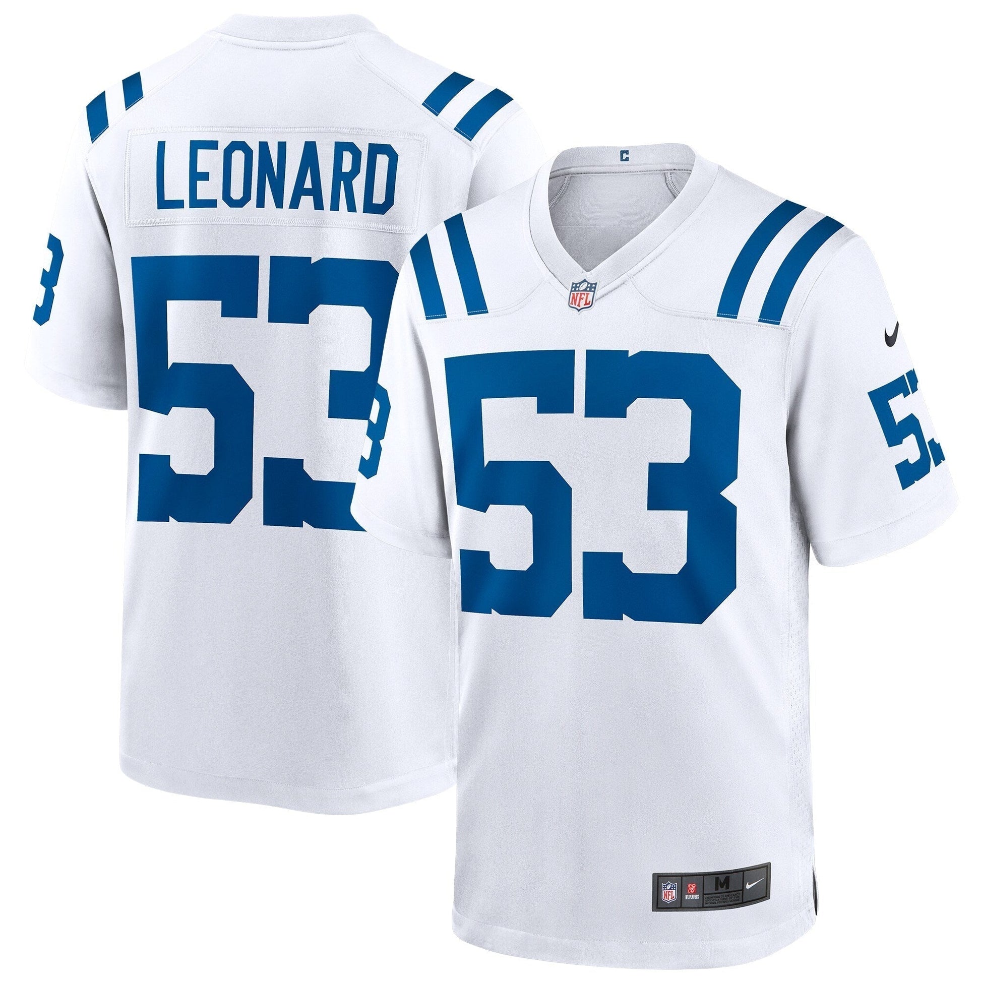 Shaquille Leonard Indianapolis Colts Nike Game Jersey - White football jersey product view 1