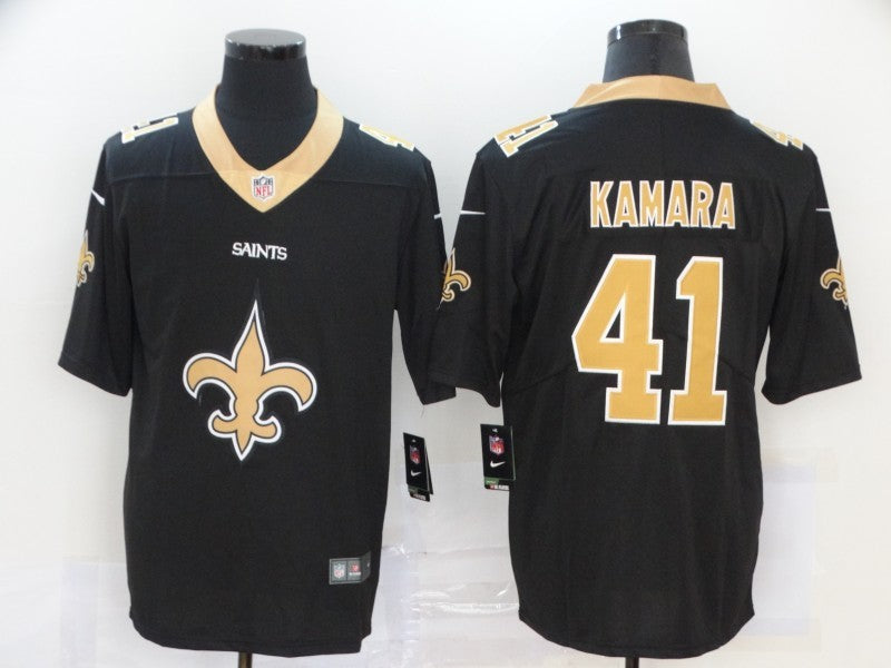 Men's New Orleans Saints #41 Alvin Kamara Black Game Jersey2 football jersey product view 1