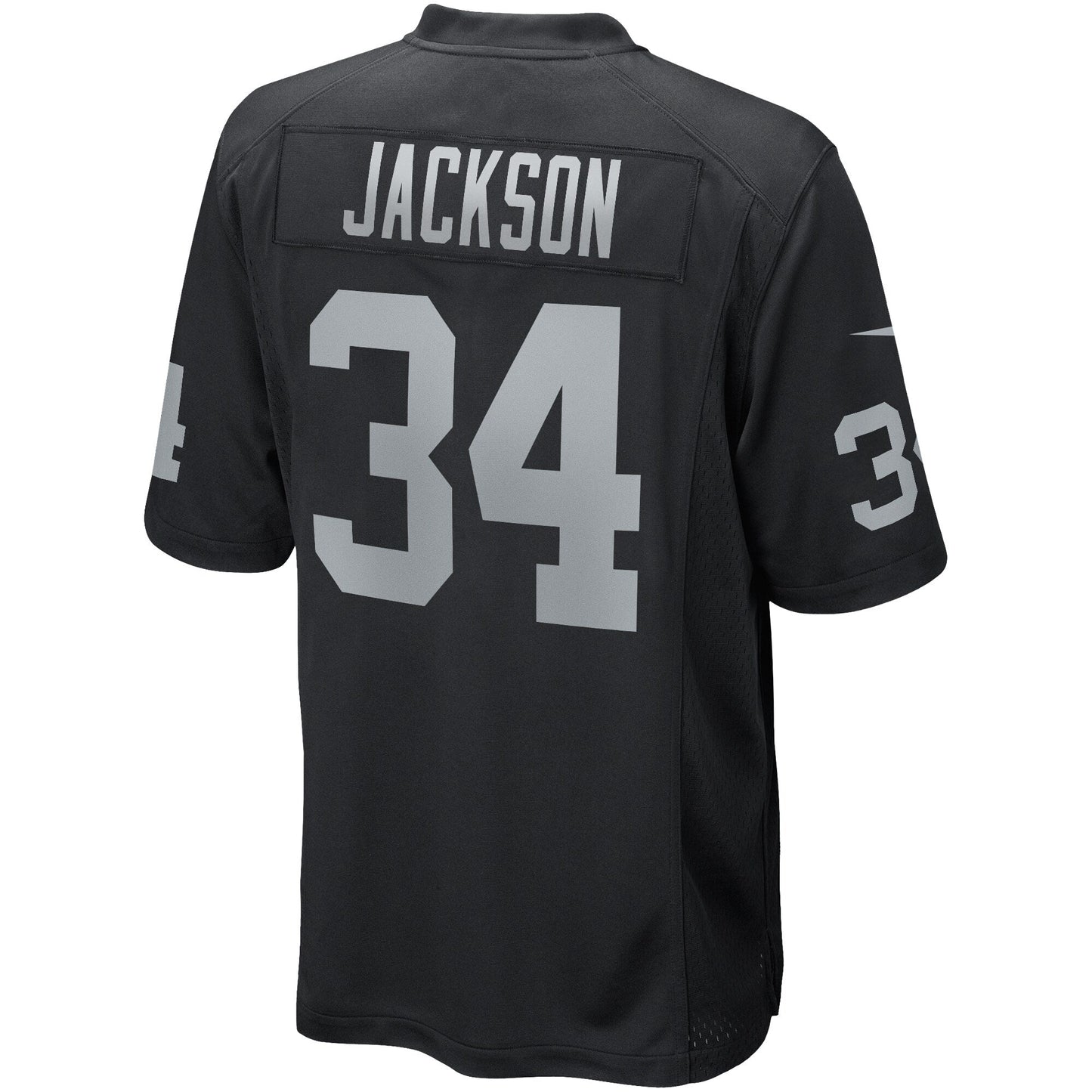 Bo Jackson Las Vegas Raiders Nike Game Retired Jersey - Black football jersey product view 3