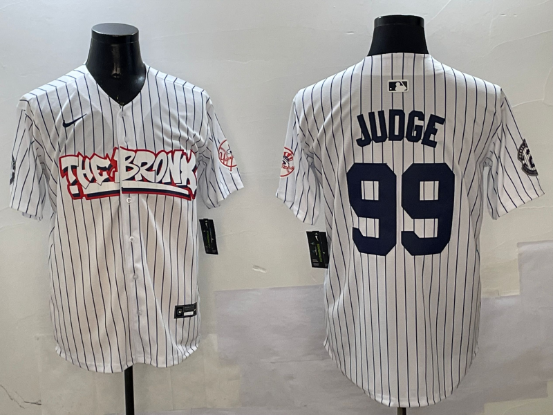 Men's New York Yankees Aaron Judge White Limited Player Jersey1 baseball jersey product view 1