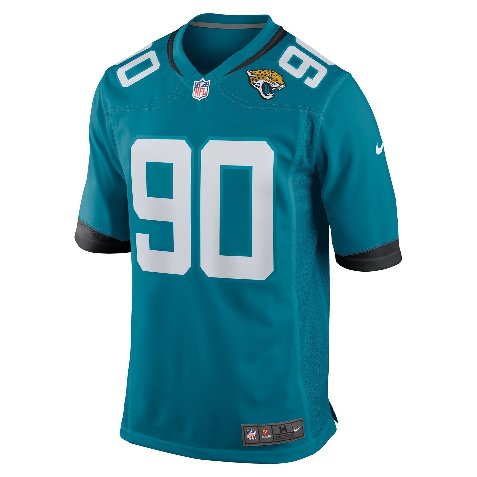 Angelo Blackson Jacksonville Jaguars Nike Team Game Jersey - Teal football jersey product view 2