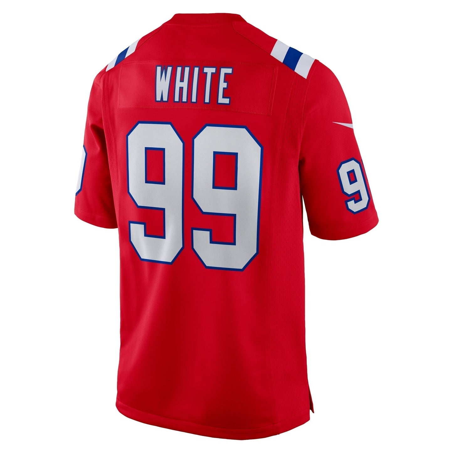 Keion White New England Patriots Nike Alternate Team Game Jersey - Red football jersey product view 3