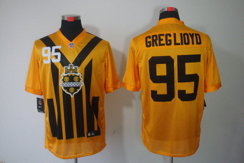 Men's Pittsburgh Steelers Greg Lloyd #95 Gold Game Jersey1 football jersey product view 1