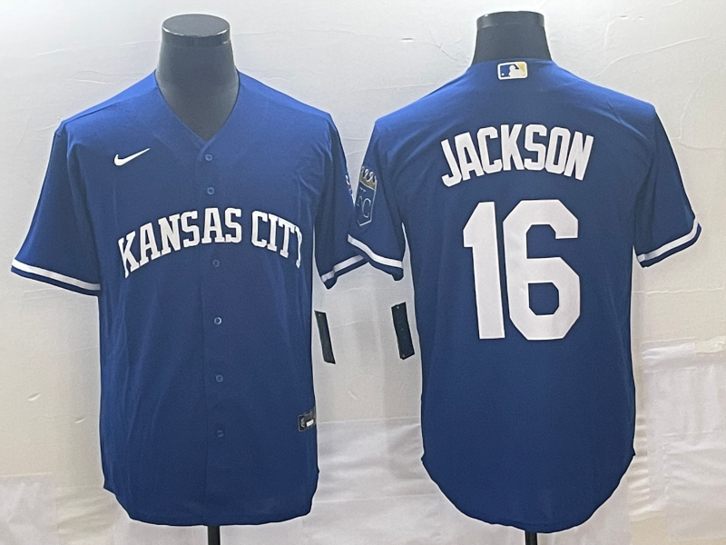 Men's Kansas City Royals Bo Jackson #16 Royal Alternate Cooperstown Collection Replica Player Jersey baseball jersey product view 1