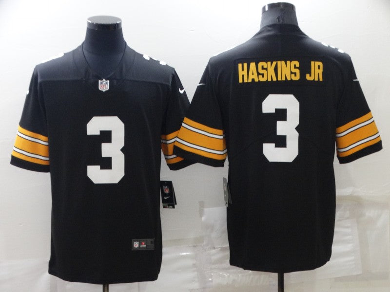 Men's Pittsburgh Steelers Dwayne Haskins Jr. #3 Black Player Game Jersey1 football jersey product view 1