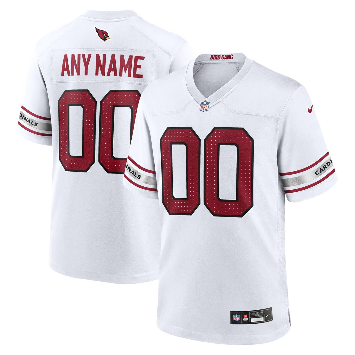Arizona Cardinals Nike Custom Game Jersey - White football jersey product view 1