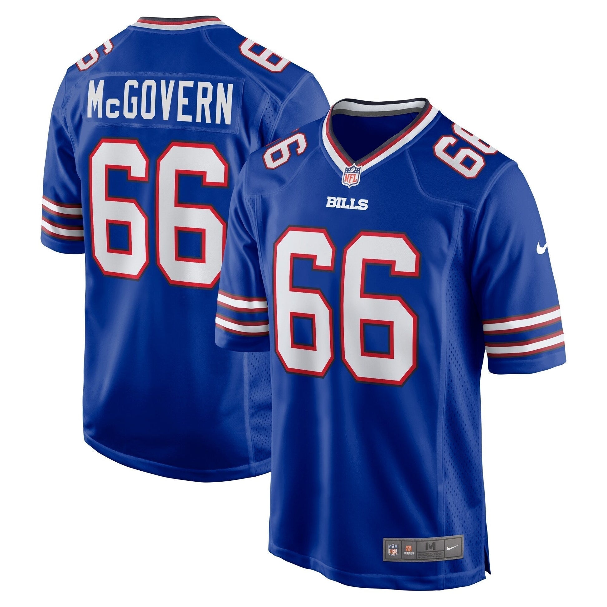 Connor McGovern Buffalo Bills Nike Game Jersey - Royal football jersey product view 1