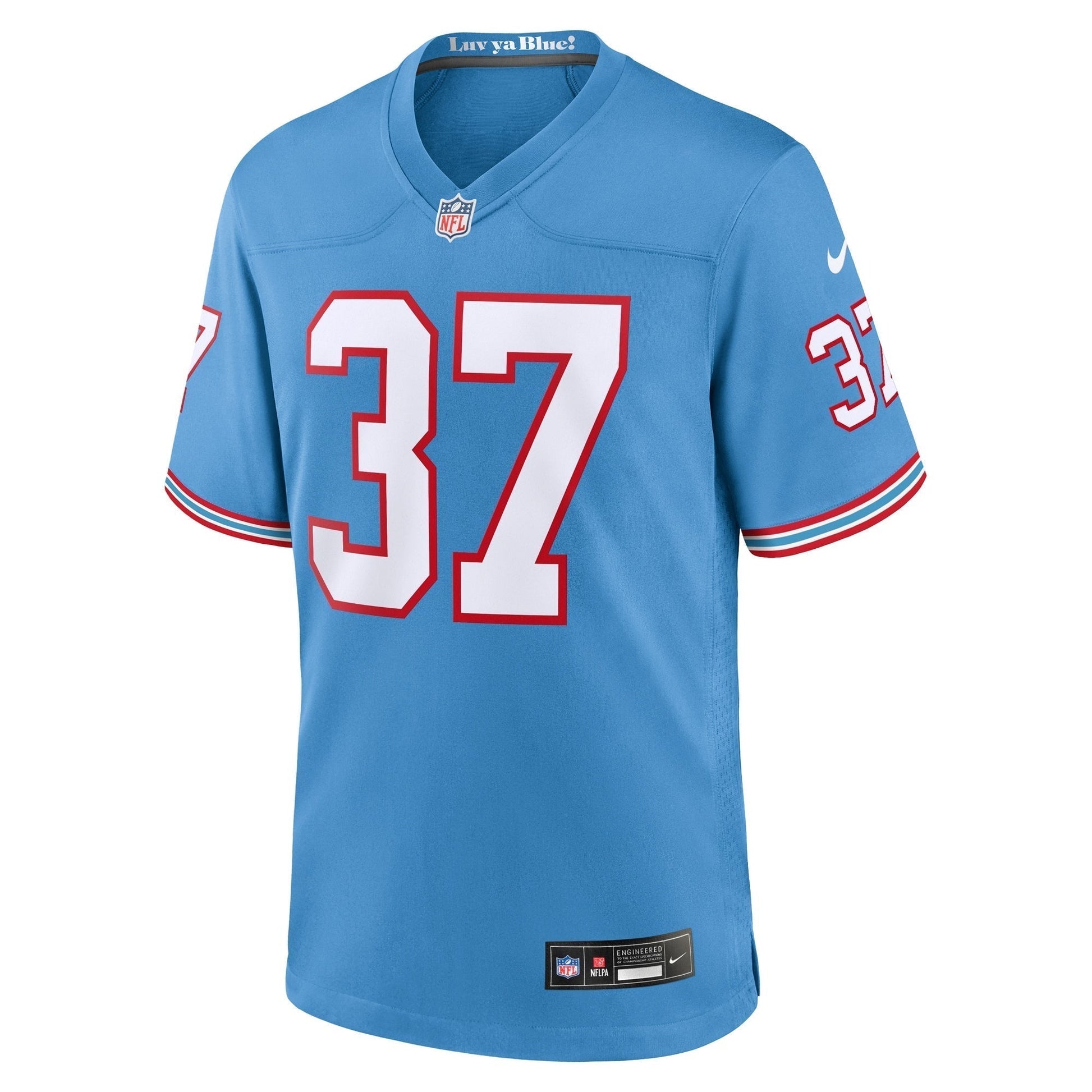 Amani Hooker Tennessee Titans Nike Oilers Throwback Game Jersey - Light Blue football jersey product view 2