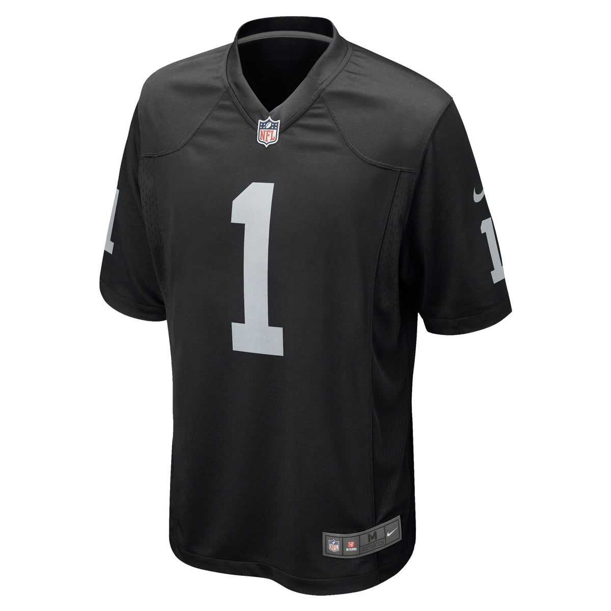 Number 1 Dad Las Vegas Raiders Nike Game Jersey - Black football jersey product view 2