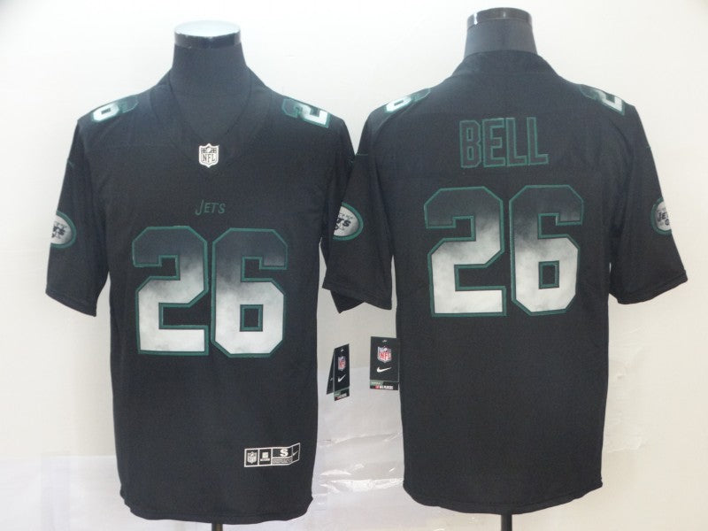 Men's New York Jets Le'Veon Bell #26 Black Player Game Jersey1 football jersey product view 1