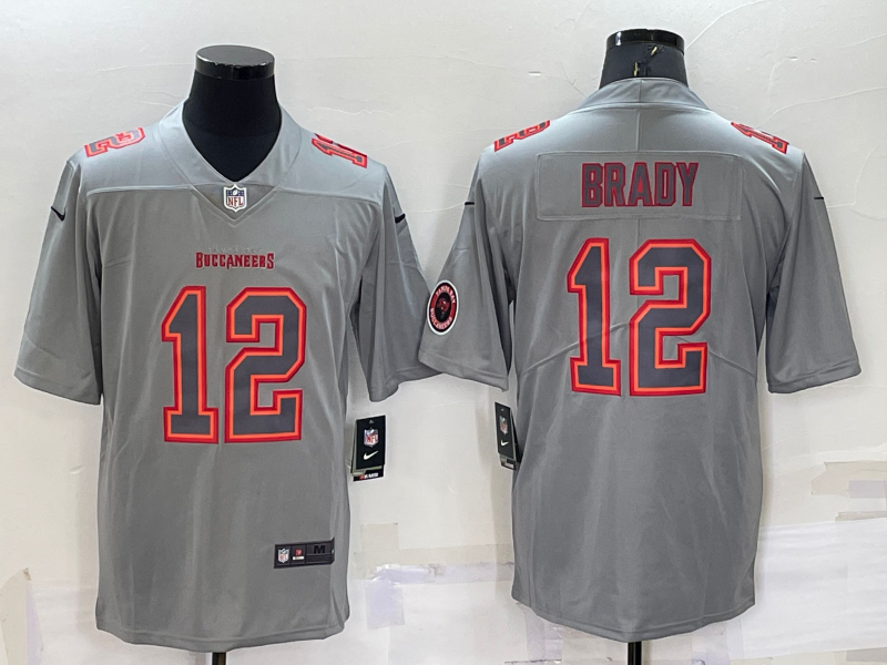 Men's Tampa Bay Buccaneers Tom Brady #12 Gray Atmosphere Fashion Game Jersey1 football jersey product view 1