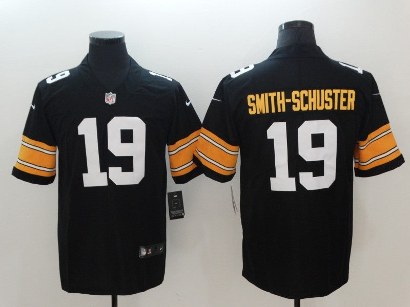 Men's Pittsburgh Steelers #19 JuJu Smith-Schuster Black Player Game Jersey1 football jersey product view 1