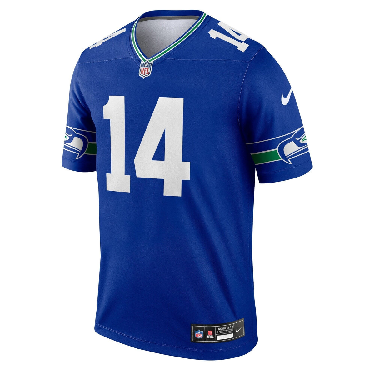 DK Metcalf Seattle Seahawks Nike Throwback Legend Jersey - Royal football jersey product view 2
