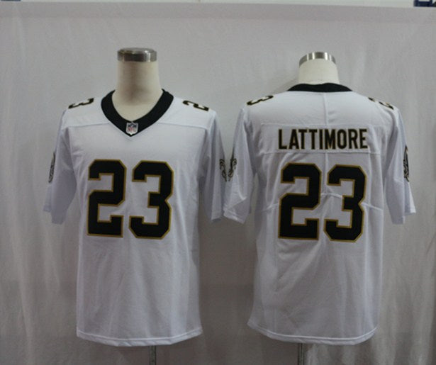 Men's New Orleans Saints Marshon Lattimore #23 White Game Jersey1 football jersey product view 1