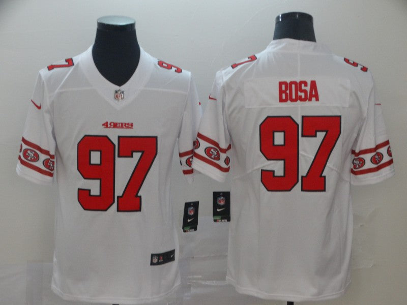 Men's San Francisco 49ers #97 Nick Bosa White Game Jersey1 football jersey product view 1