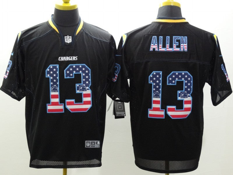 Men's Los Angeles Chargers Keenan Allen #13 Black Game Jersey1 football jersey product view 1