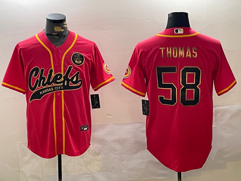 Men's Kansas City Chiefs Derrick Thomas #58 Red Game Player Jersey1 football jersey product view 1