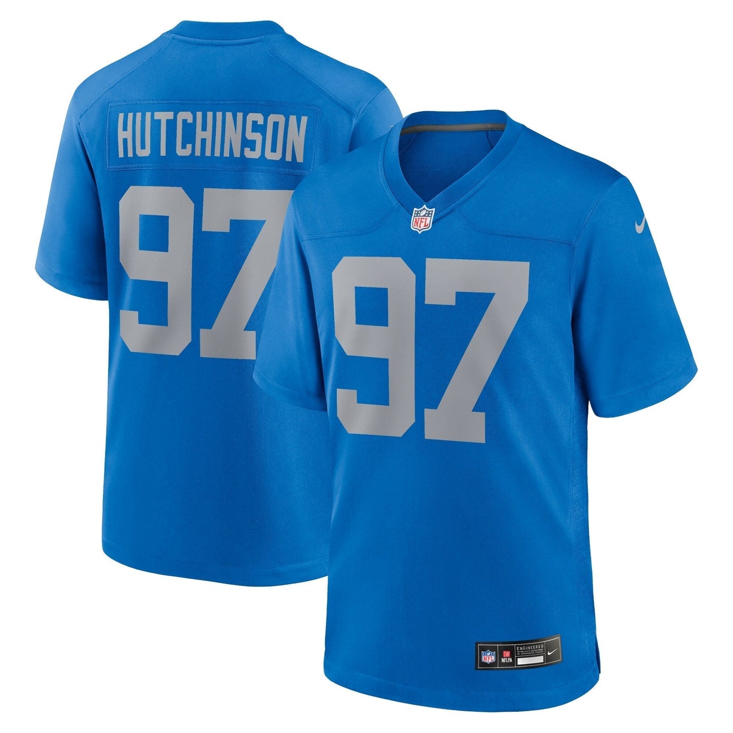 Aidan Hutchinson Detroit Lions Nike Alternate Game Jersey - Blue football jersey product view 1