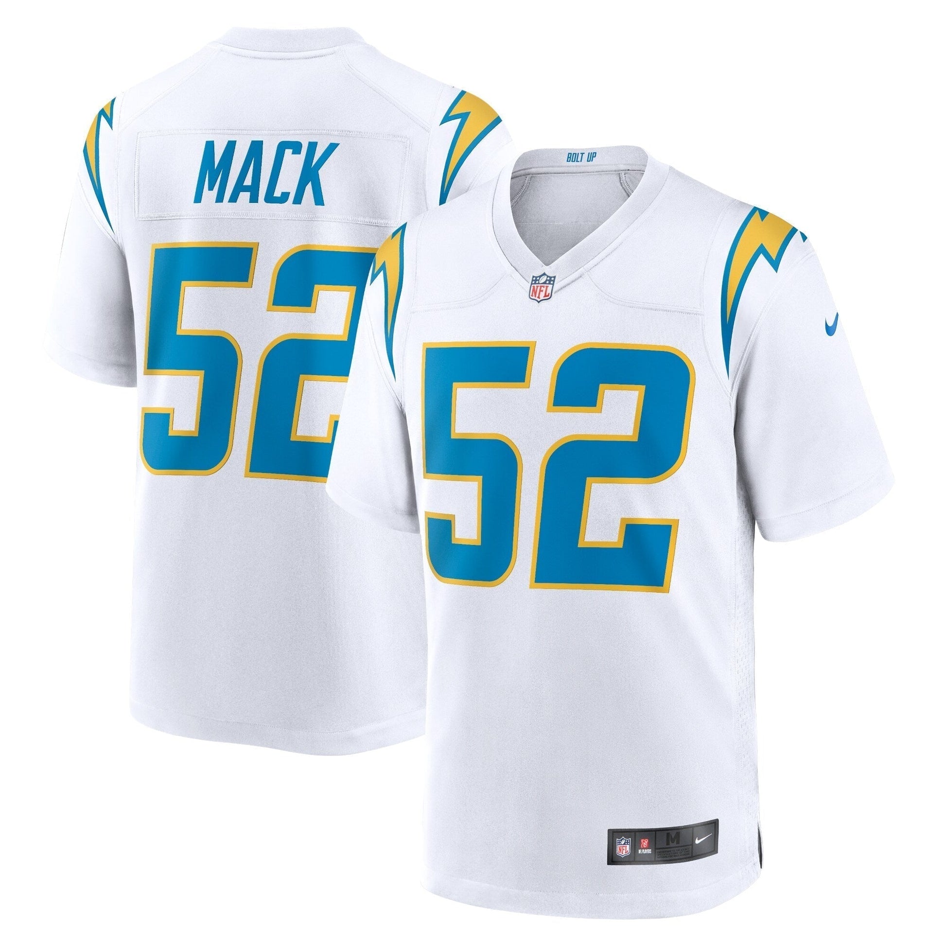 Khalil Mack Los Angeles Chargers Nike Game Jersey - White football jersey product view 1