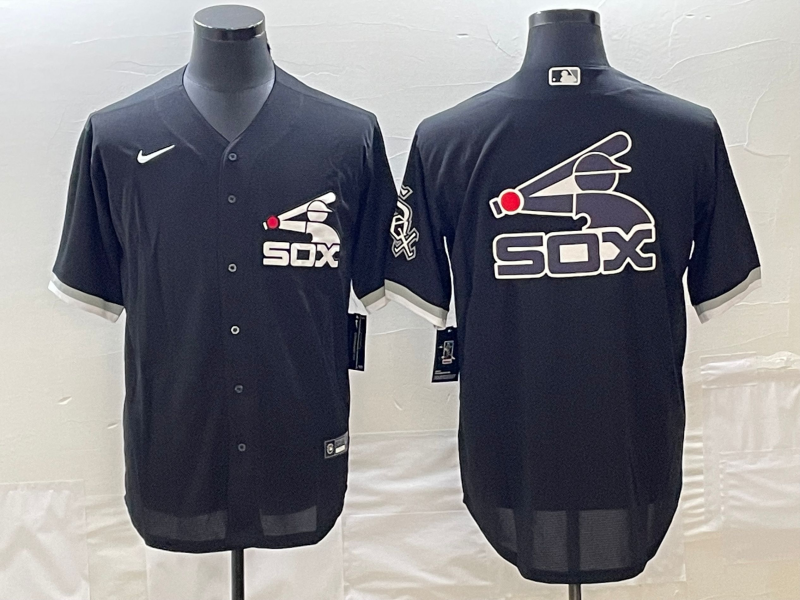 Men's Chicago White Sox Black Replica Player Jersey1 baseball jersey product view 1