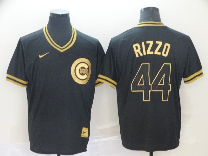 Men's Chicago Cubs Anthony Rizzo #44 Black Stitched Jersey1 baseball jersey product view 1